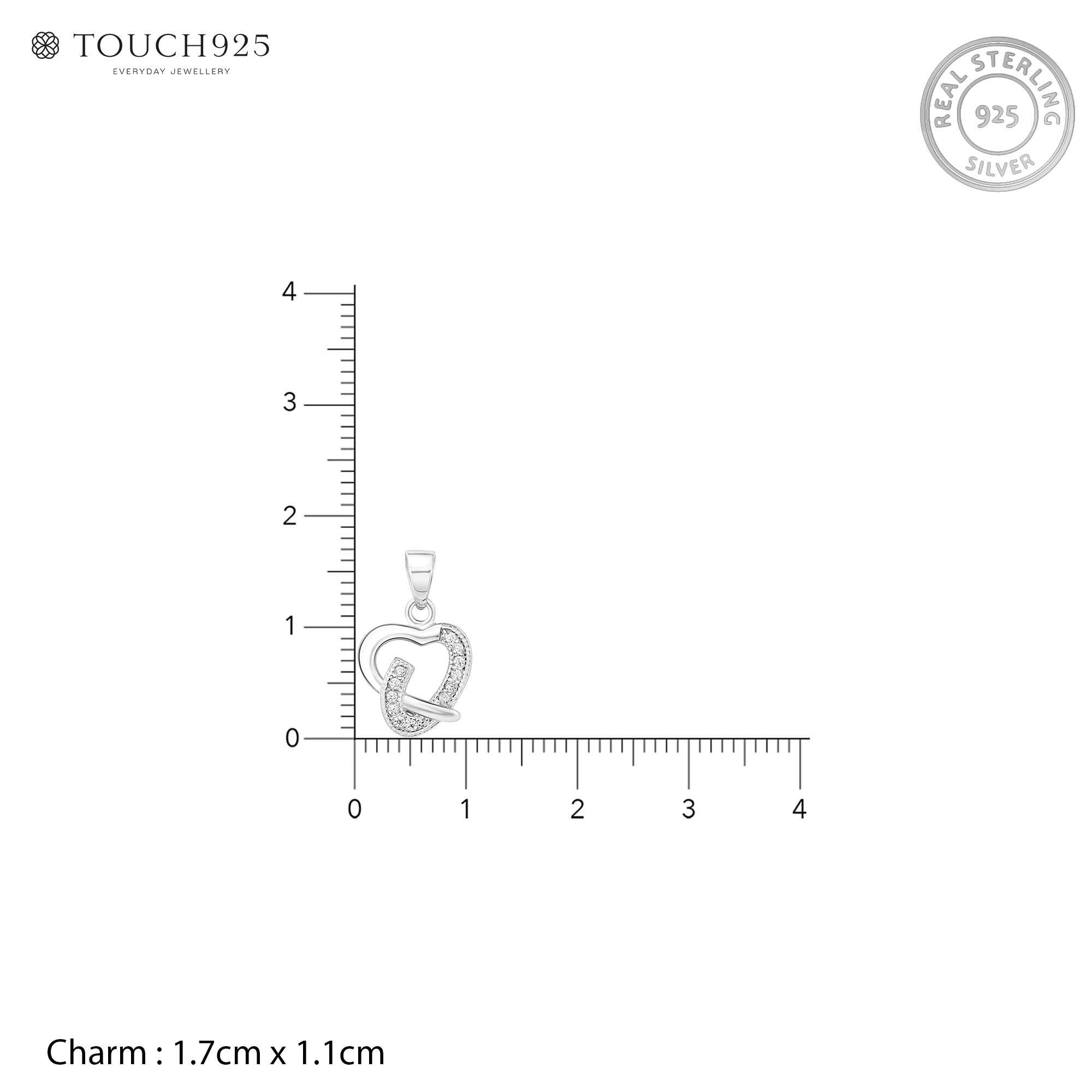 Soft Wrap Heart Silver Pendant