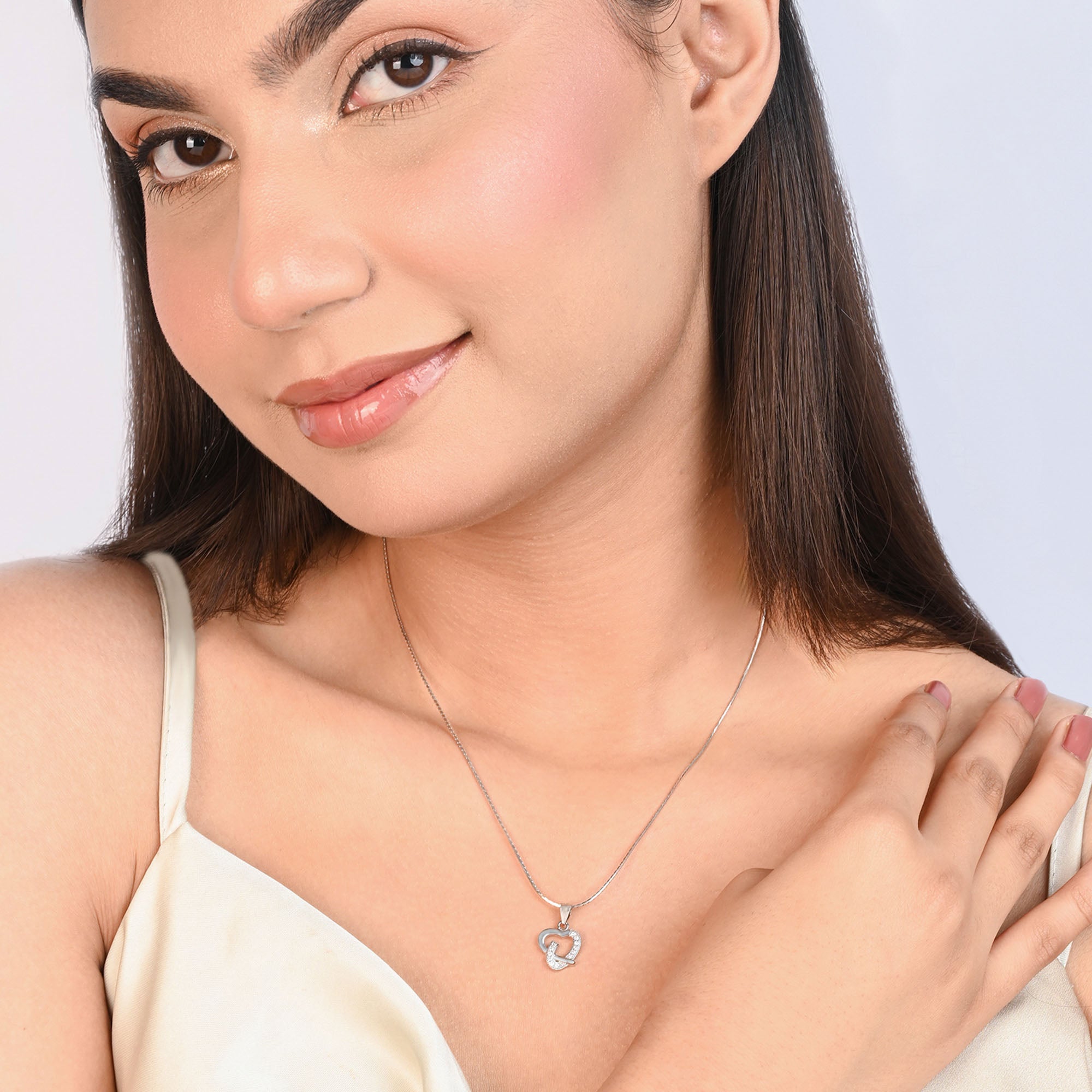 Soft Wrap Heart Silver Pendant