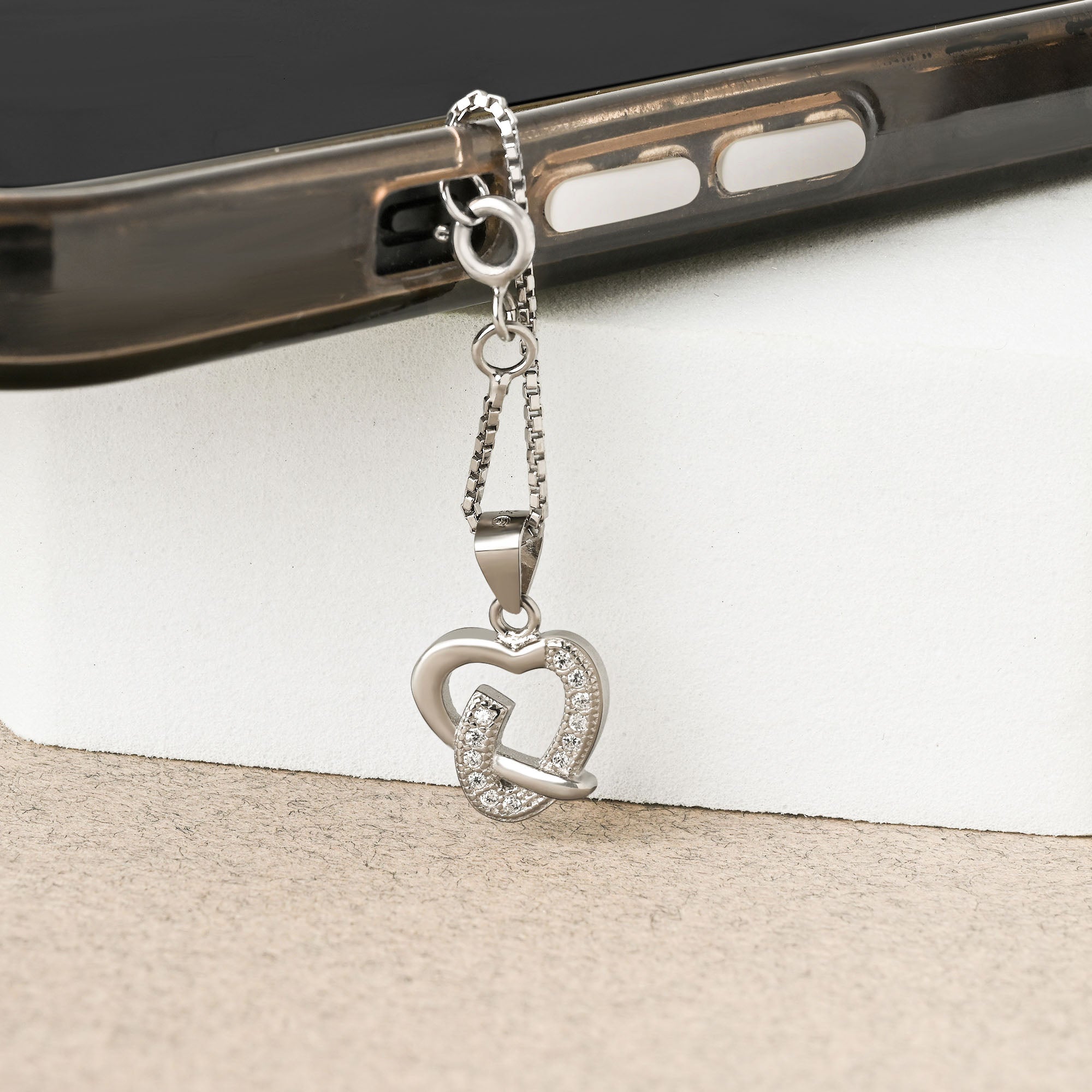Soft Wrap Heart Charm