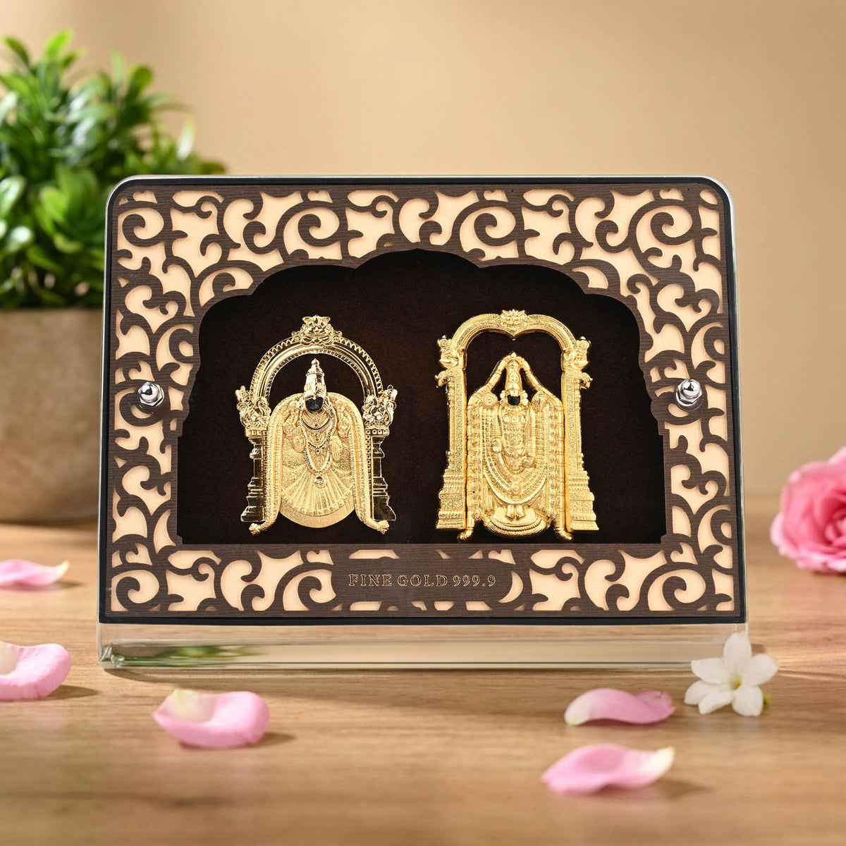 24K Gold Foil Balaji Padmavati Frame