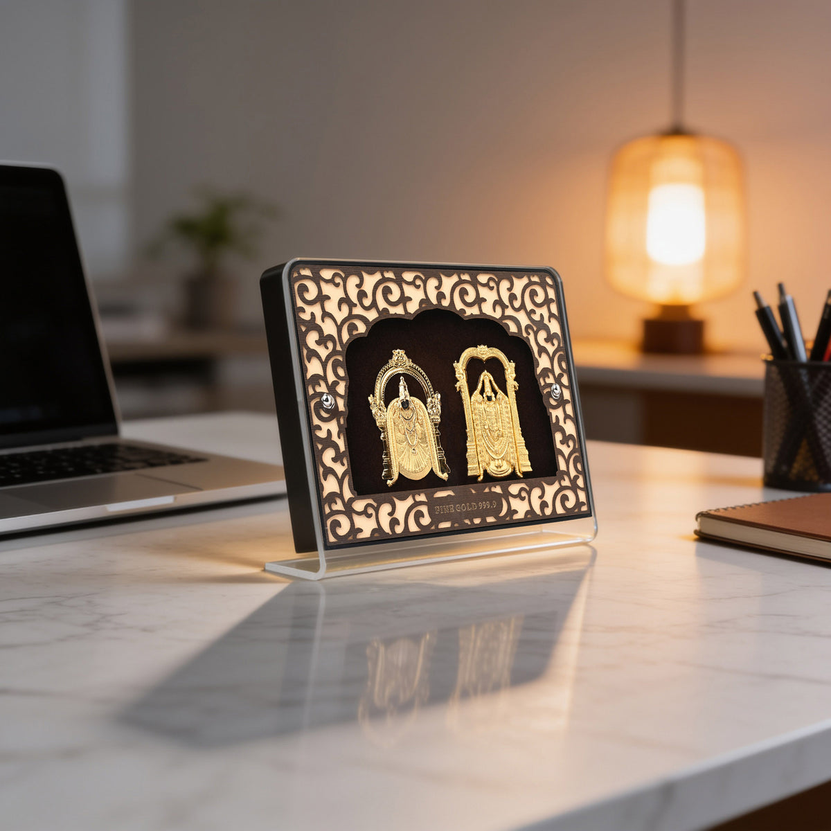 24K Gold Foil Balaji Padmavati Frame