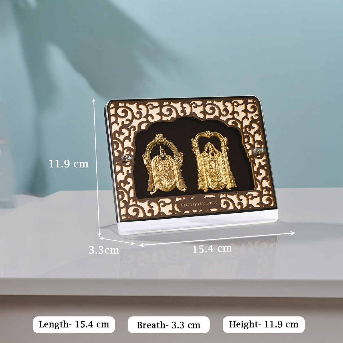 24K Gold Foil Balaji Padmavati Frame