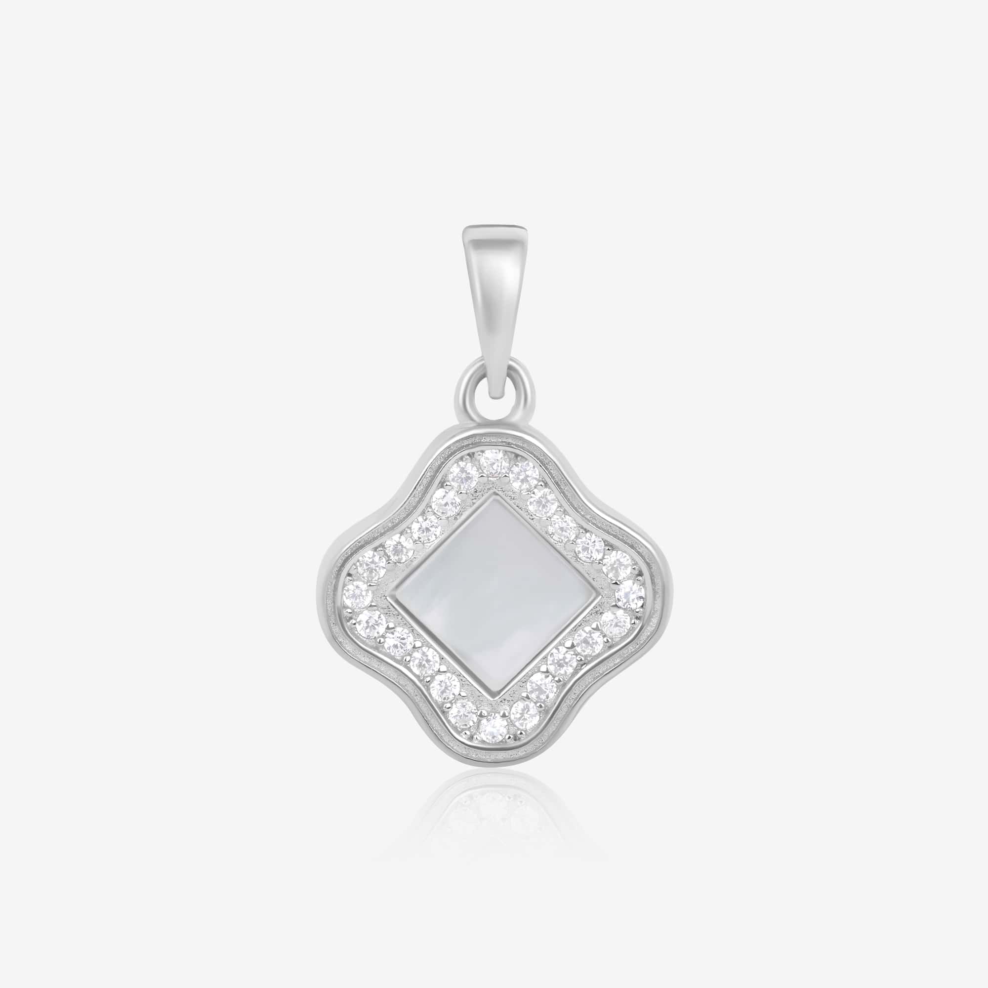 Aztec Zirconia Silver Pendant Set