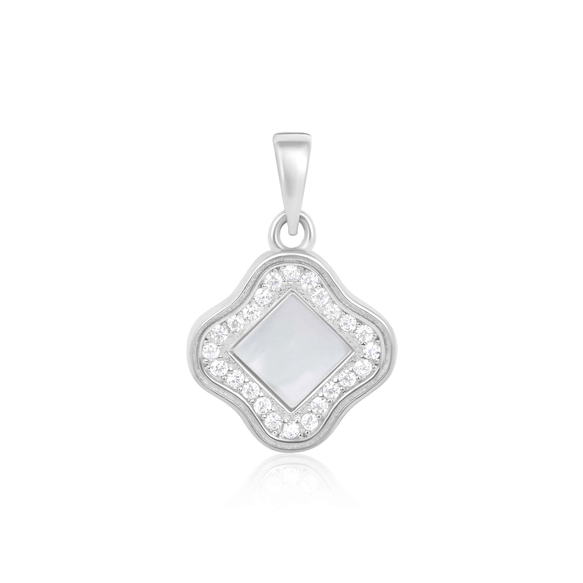 Aztec CZ Silver Pendant Set