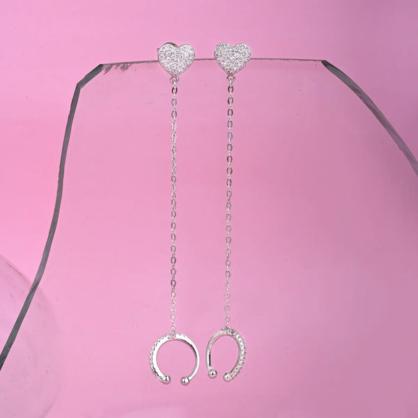 Heart Chain Cuff Earring