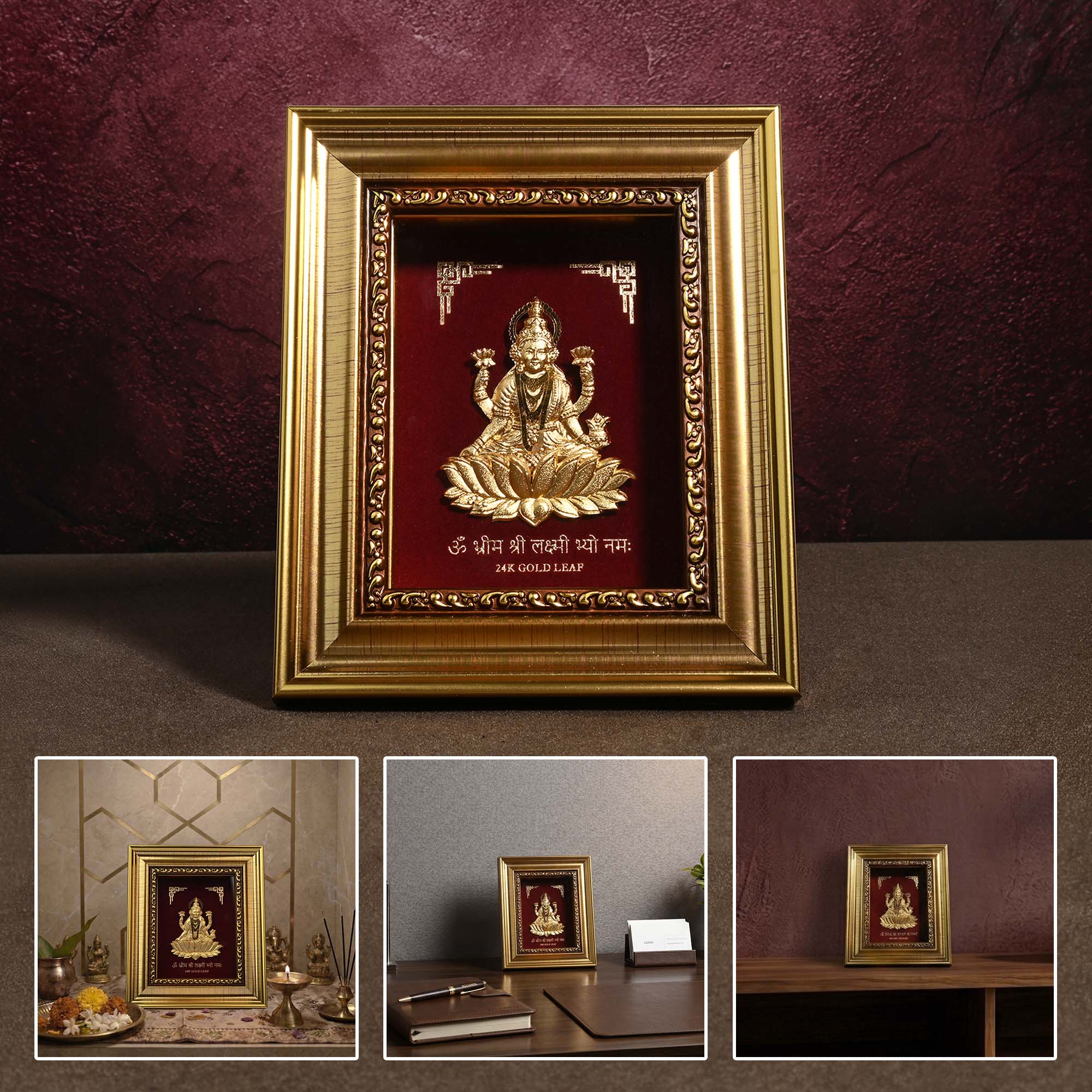 24K Gold Foil Mahalakshmi Frame
