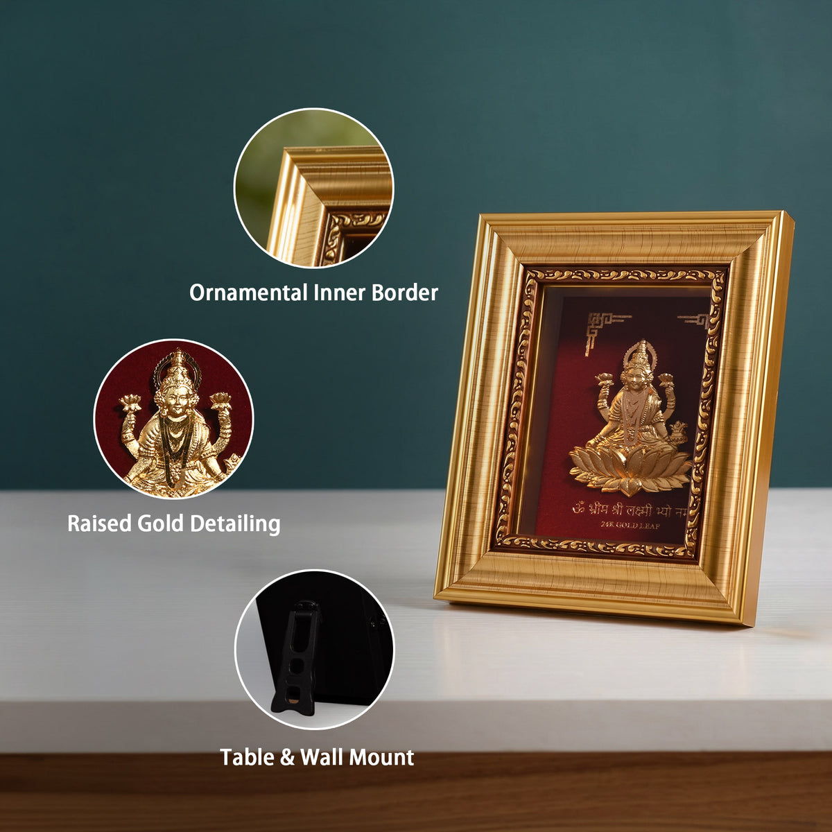 24K Gold Foil Mahalakshmi Frame