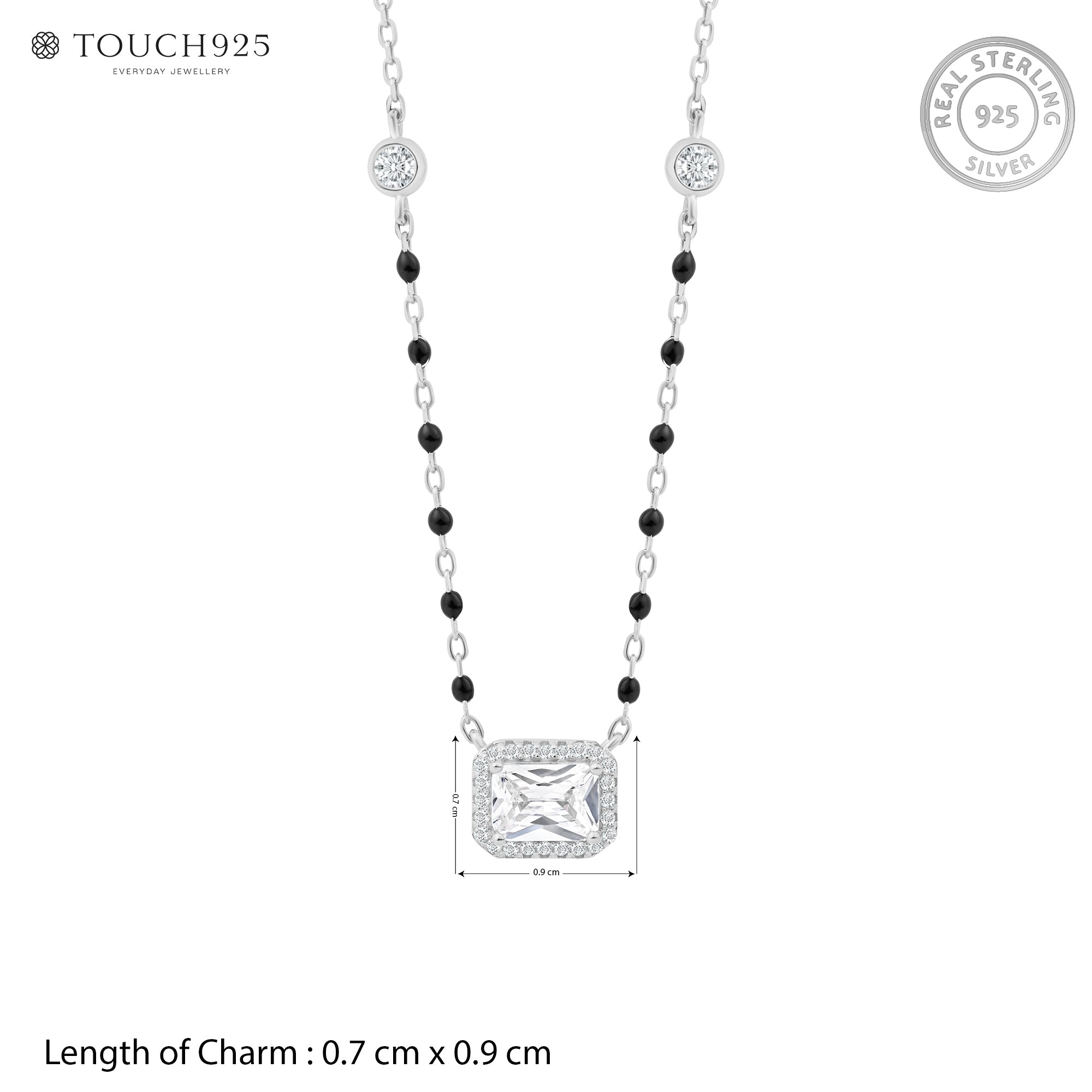 Minimal Square Halo Mangalsutra