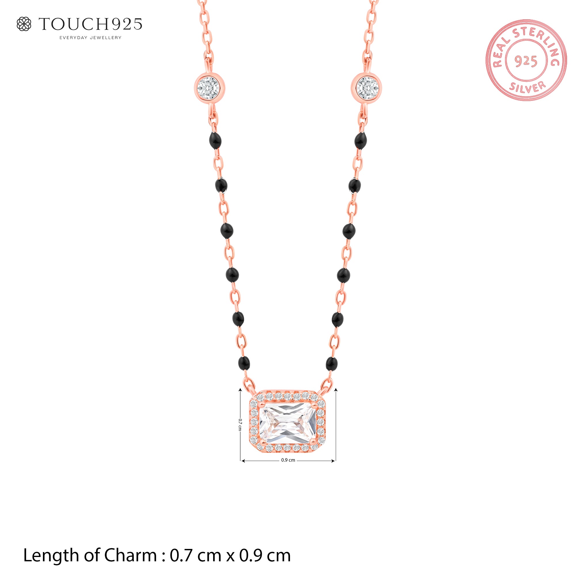 Minimal Square Halo Mangalsutra