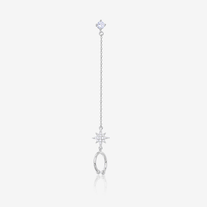 Celestial Chain Cuff Earrings - Touch925