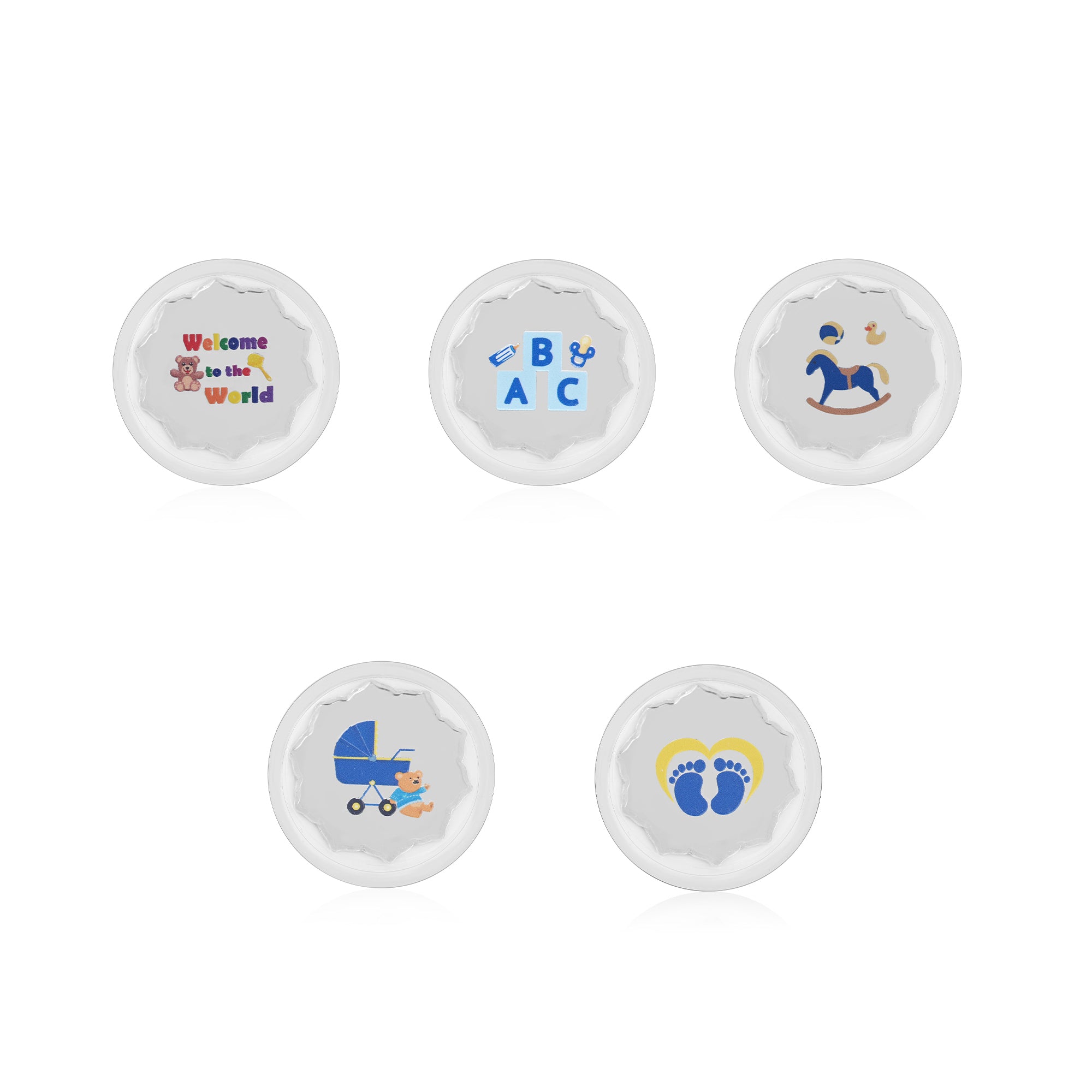 999 Silver Musical Baby Boy Coin Box (5 Coins)