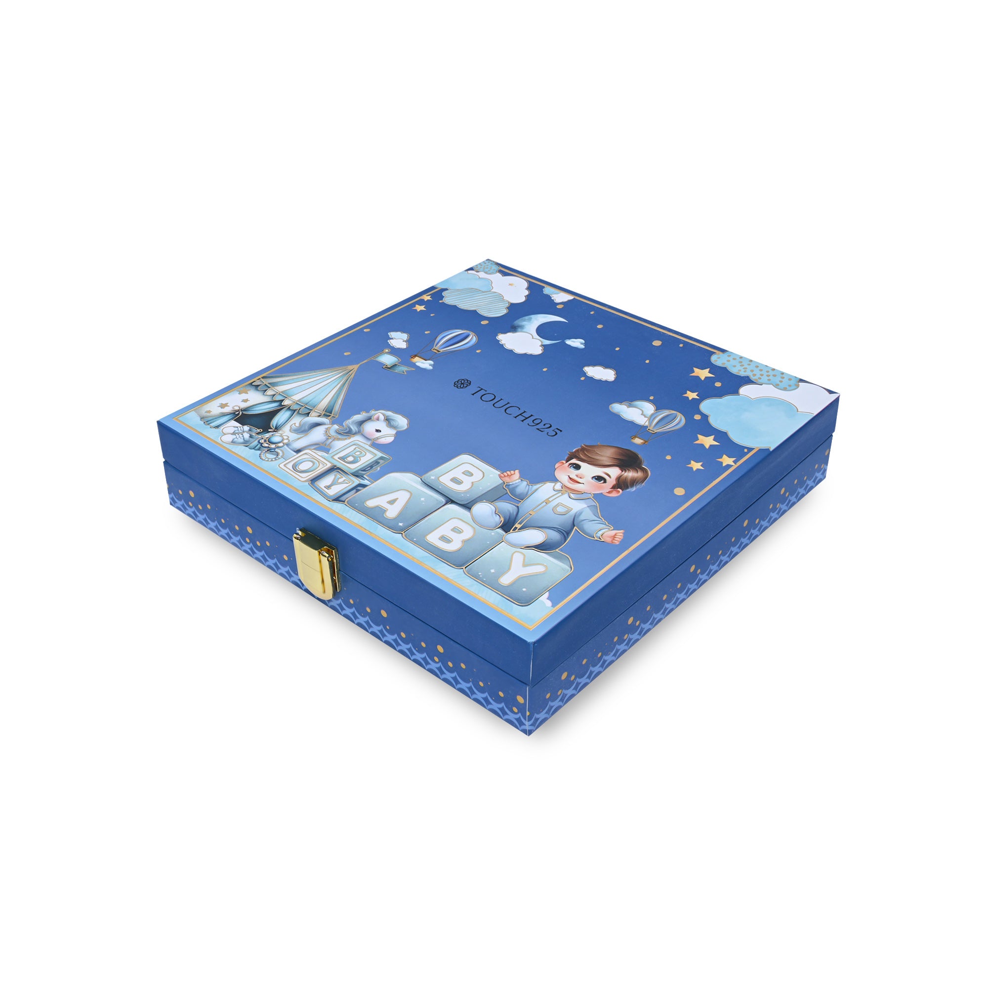 999 Silver Musical Baby Boy Coin Box (5 Coins)