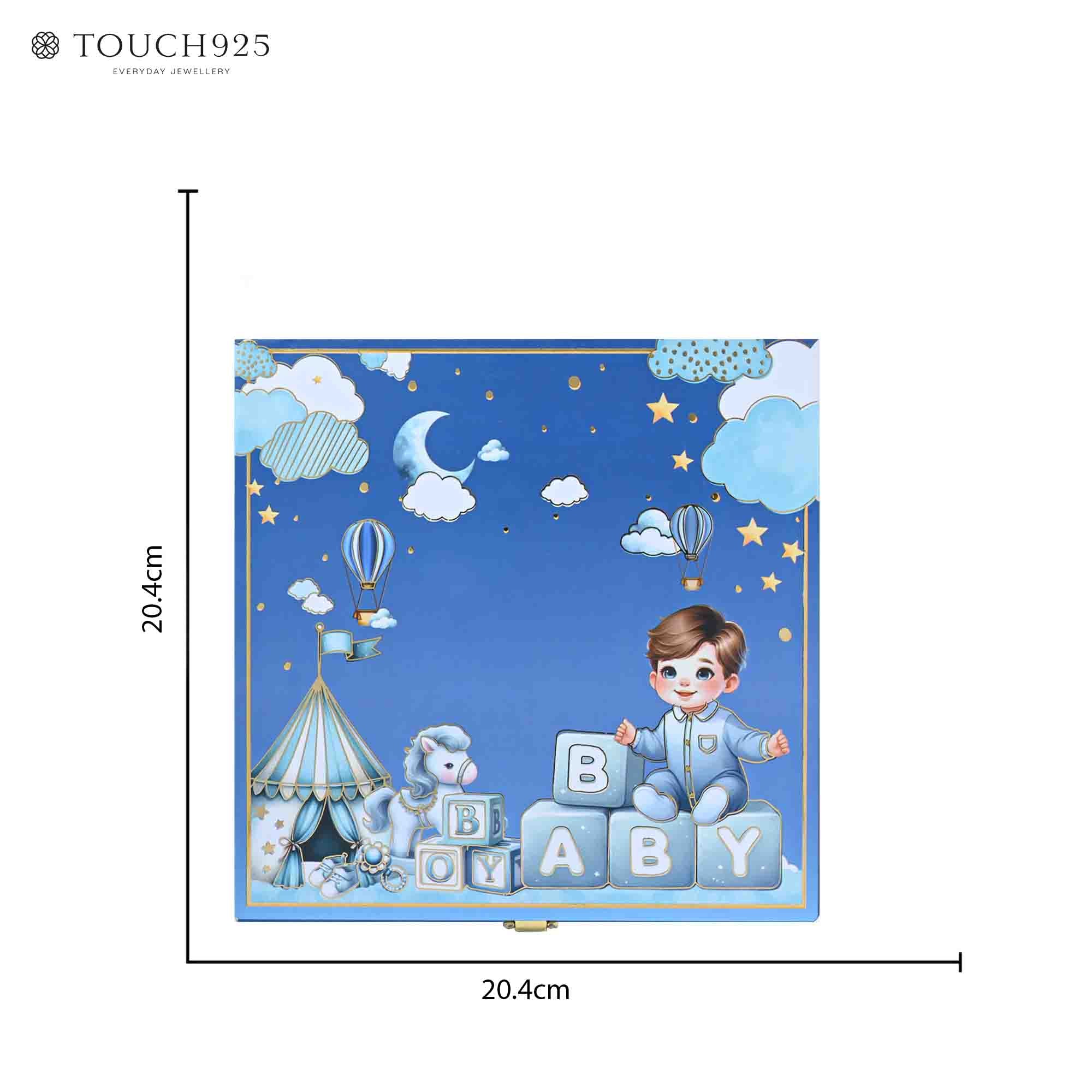 999 Silver Musical Baby Boy Coin Box (5 Coins)