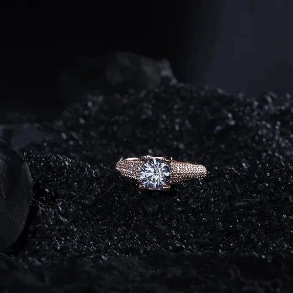 Rose Gold Luminance Silver Ring - Touch925