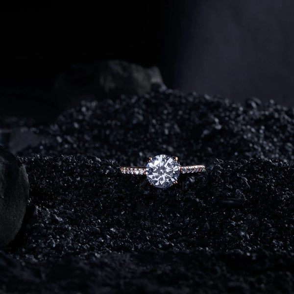 Sparkly Rose CZ Ring - Touch925