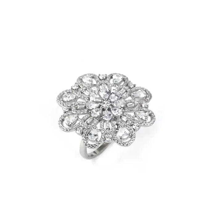 Floral Radiance Silver Ring - Touch925