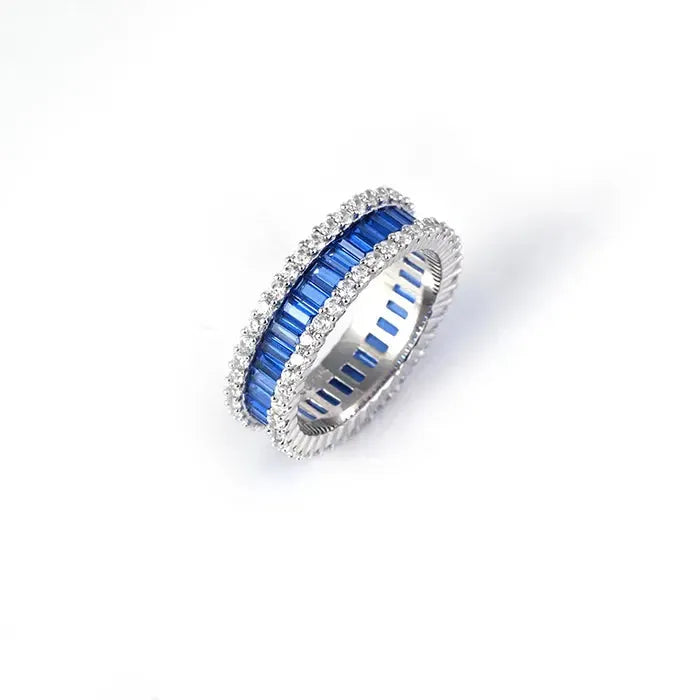 Blue Stone Silver Ring - Touch925