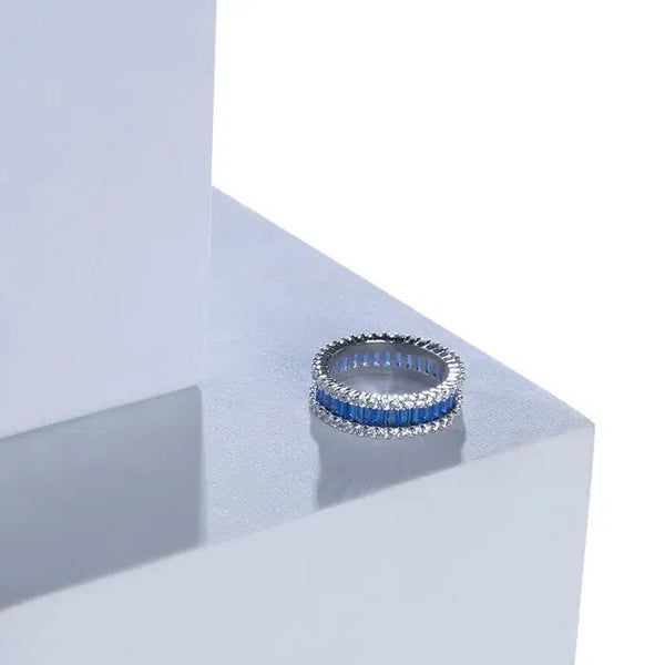 Blue Stone Silver Ring - Touch925