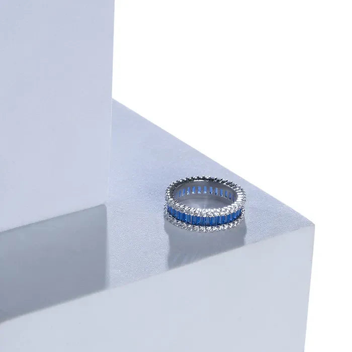Blue Stone Silver Ring - Touch925