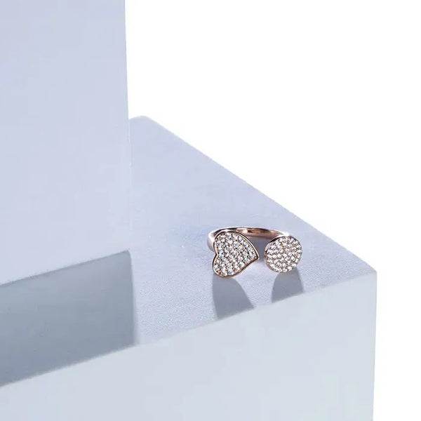 Opulent Heart Rose Gold Ring - Touch925