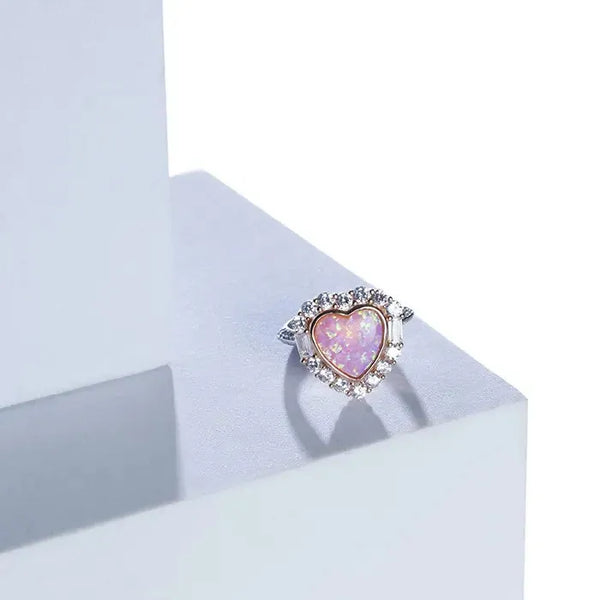 Heart Blush Silver Ring - Touch925