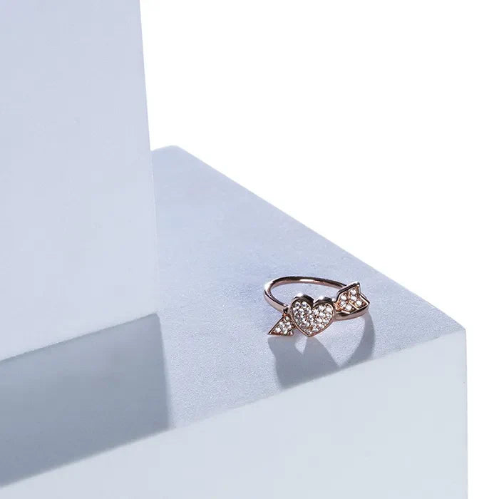 Arrowed Affection Rose Gold Ring - Touch925