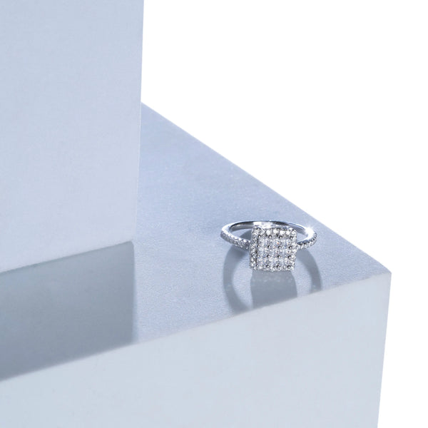 Radiant Square Silver Ring - Touch925