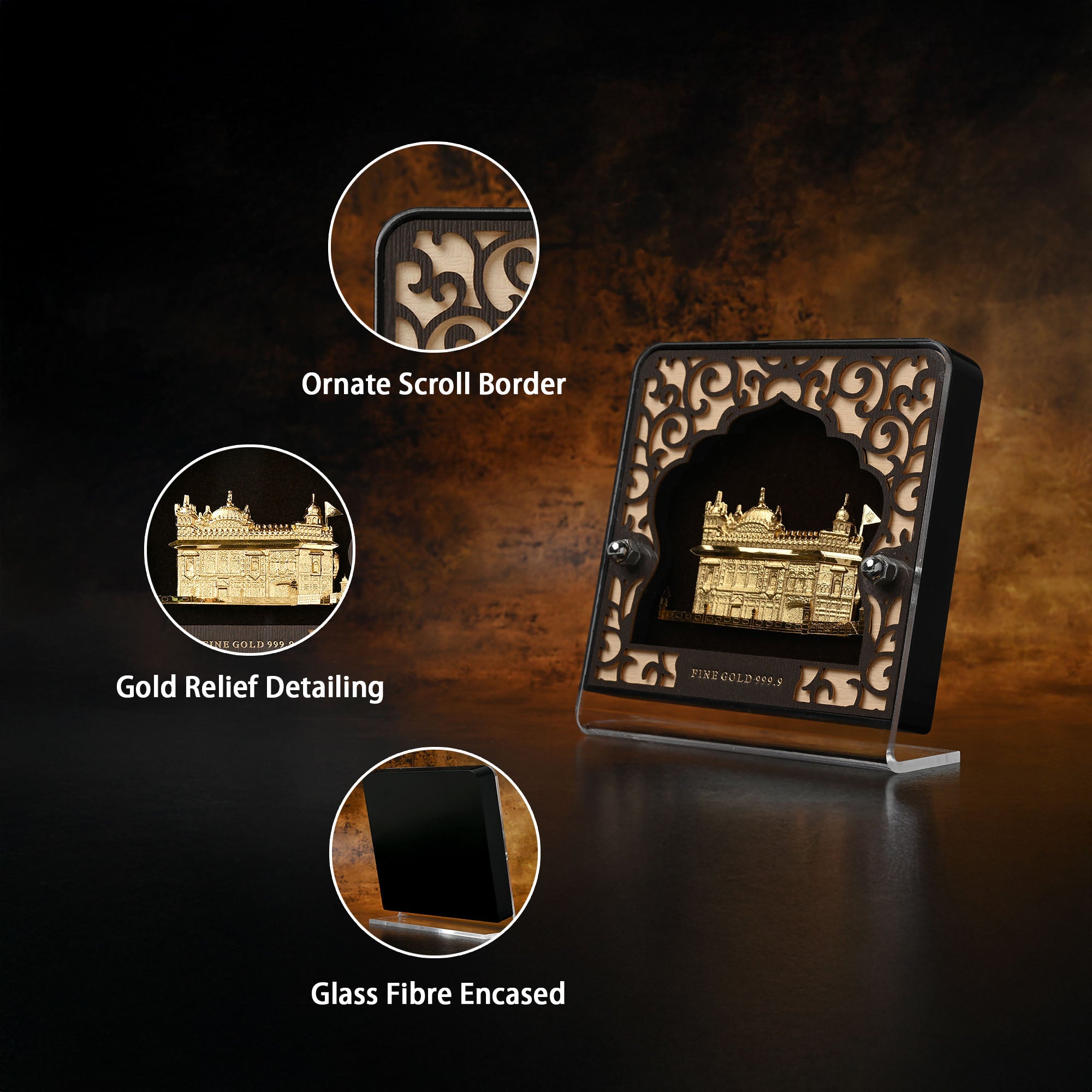 24K Gold Golden Temple Frame