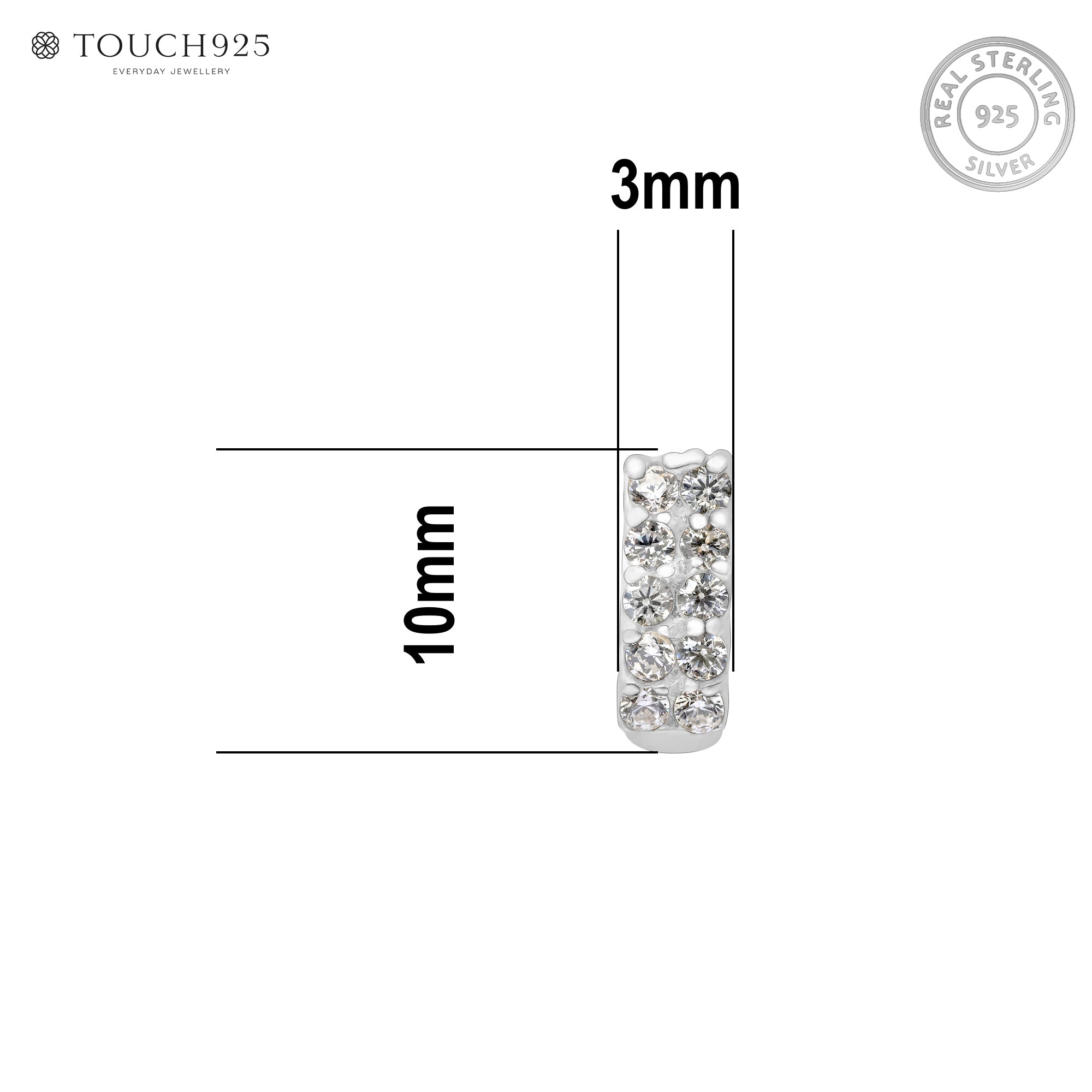 Linear Gleam Silver Nose Pin