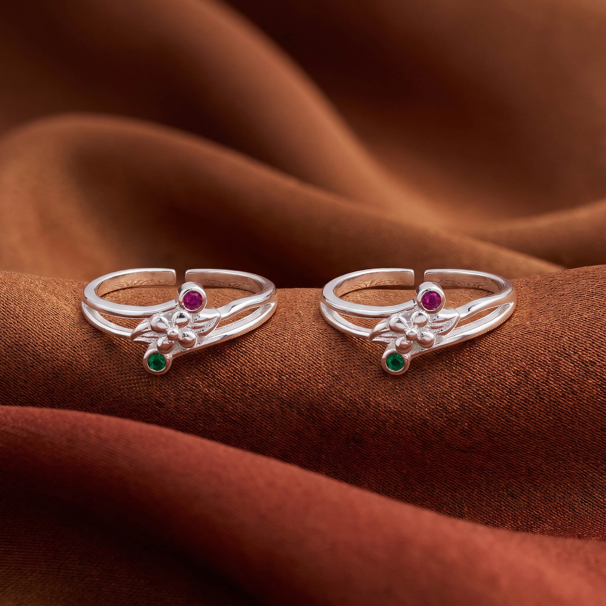 Floral Leaf Toe Ring