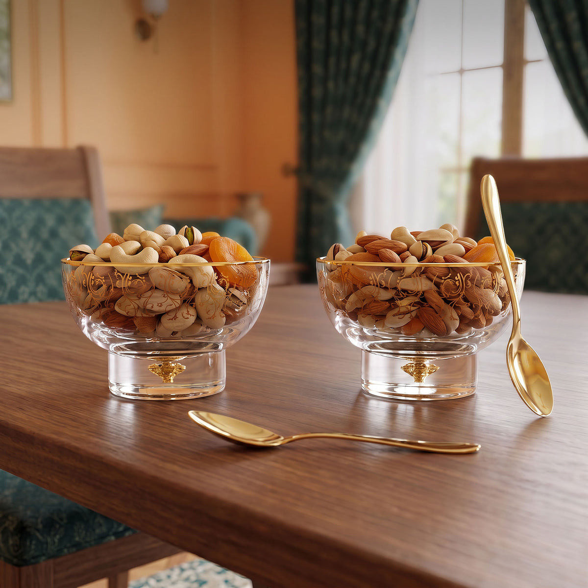 Gold Foiled Dessert Bowl Set