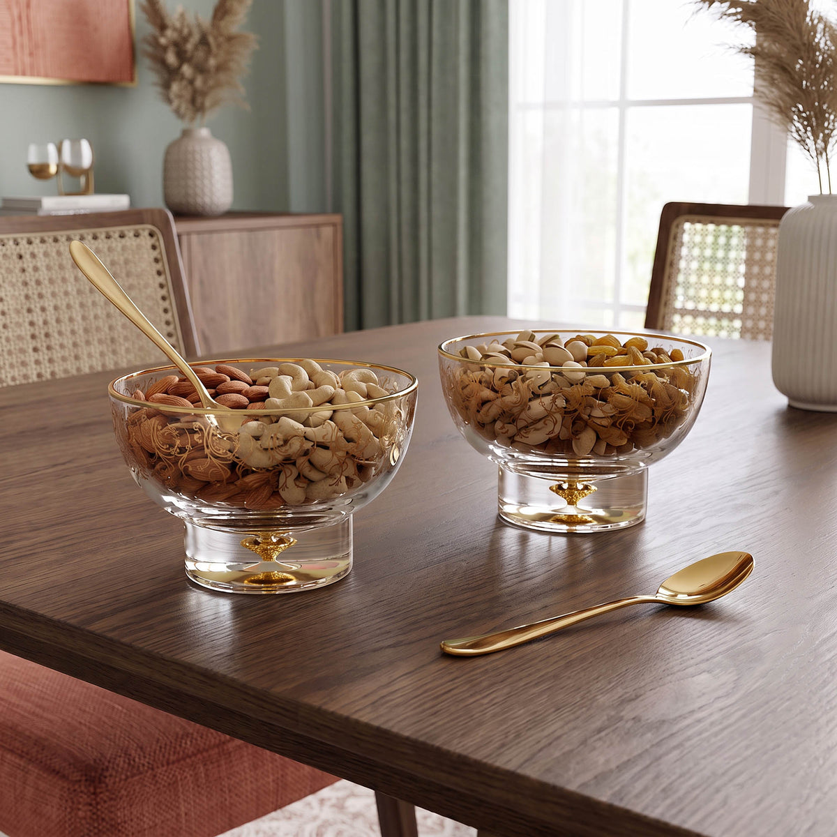 Gold Foiled Dessert Bowl Set