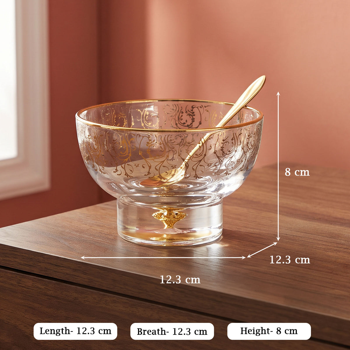 Gold Foiled Dessert Bowl Set