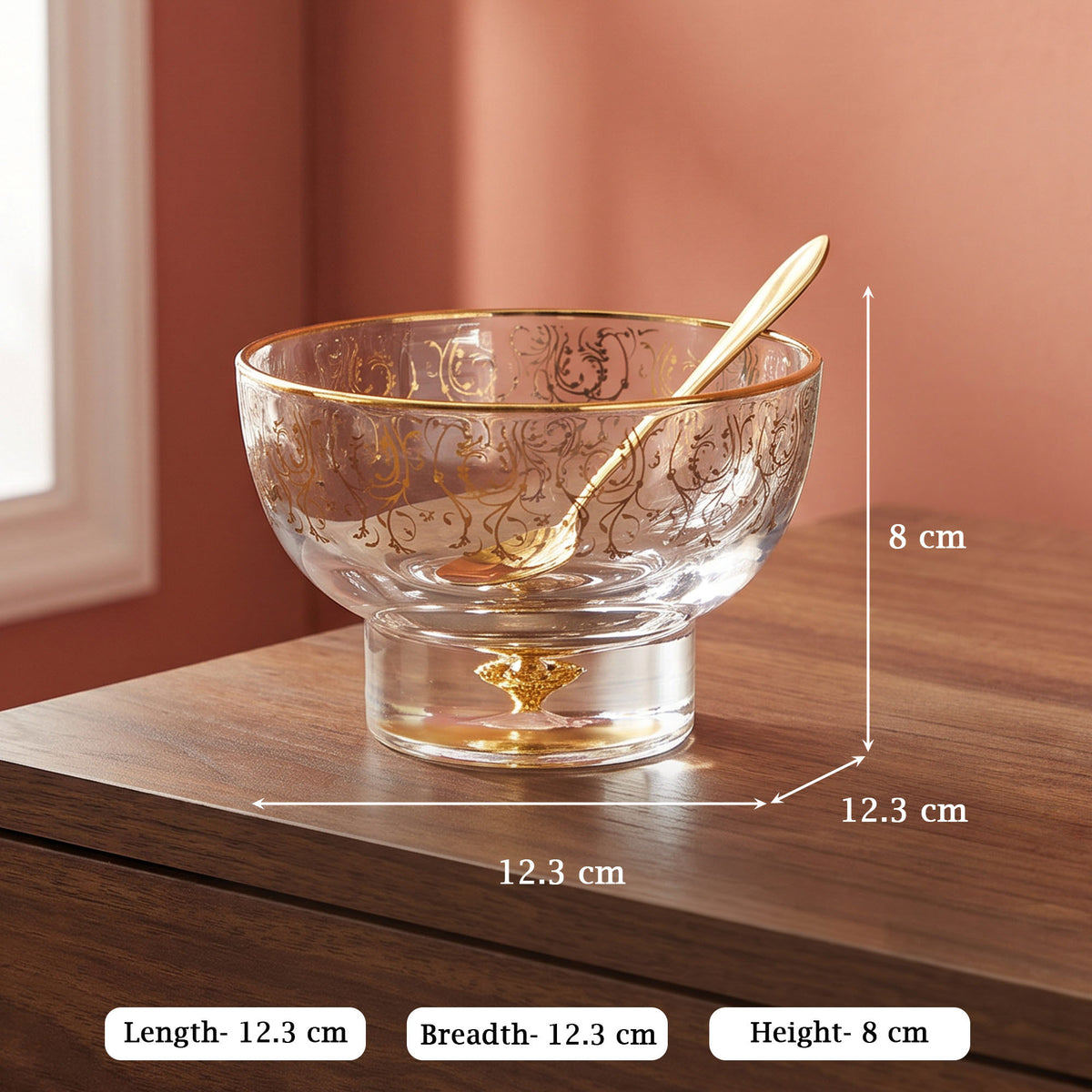 Gold Foiled Dessert Bowl Set