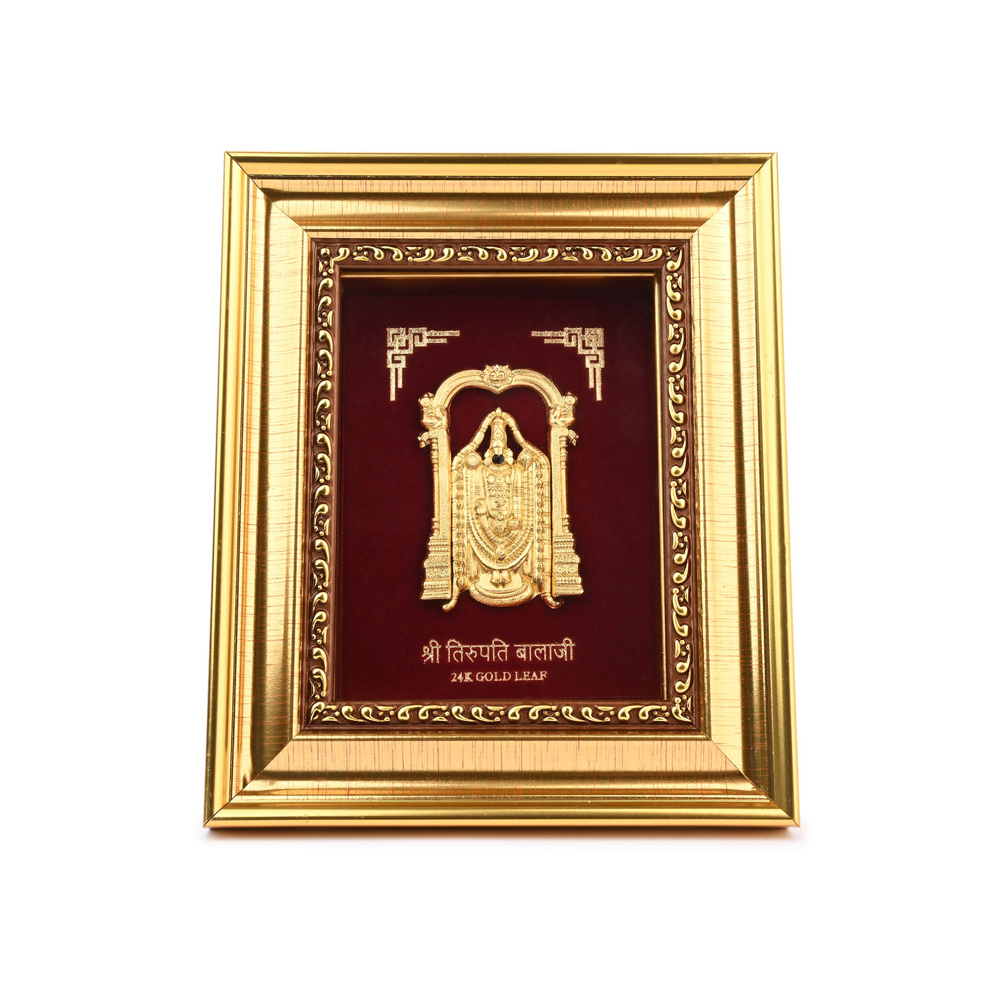 24K Gold Foil Tirupati Balaji Frame