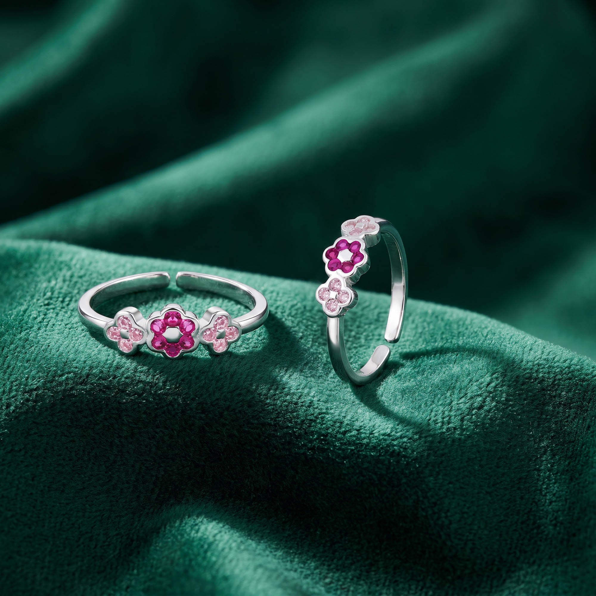 Trio Floral Toe Ring