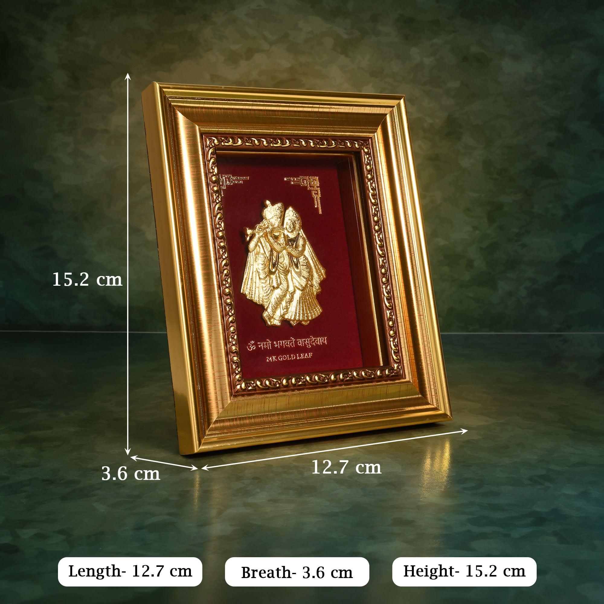 24K Gold Foil Radha Krishna Frame