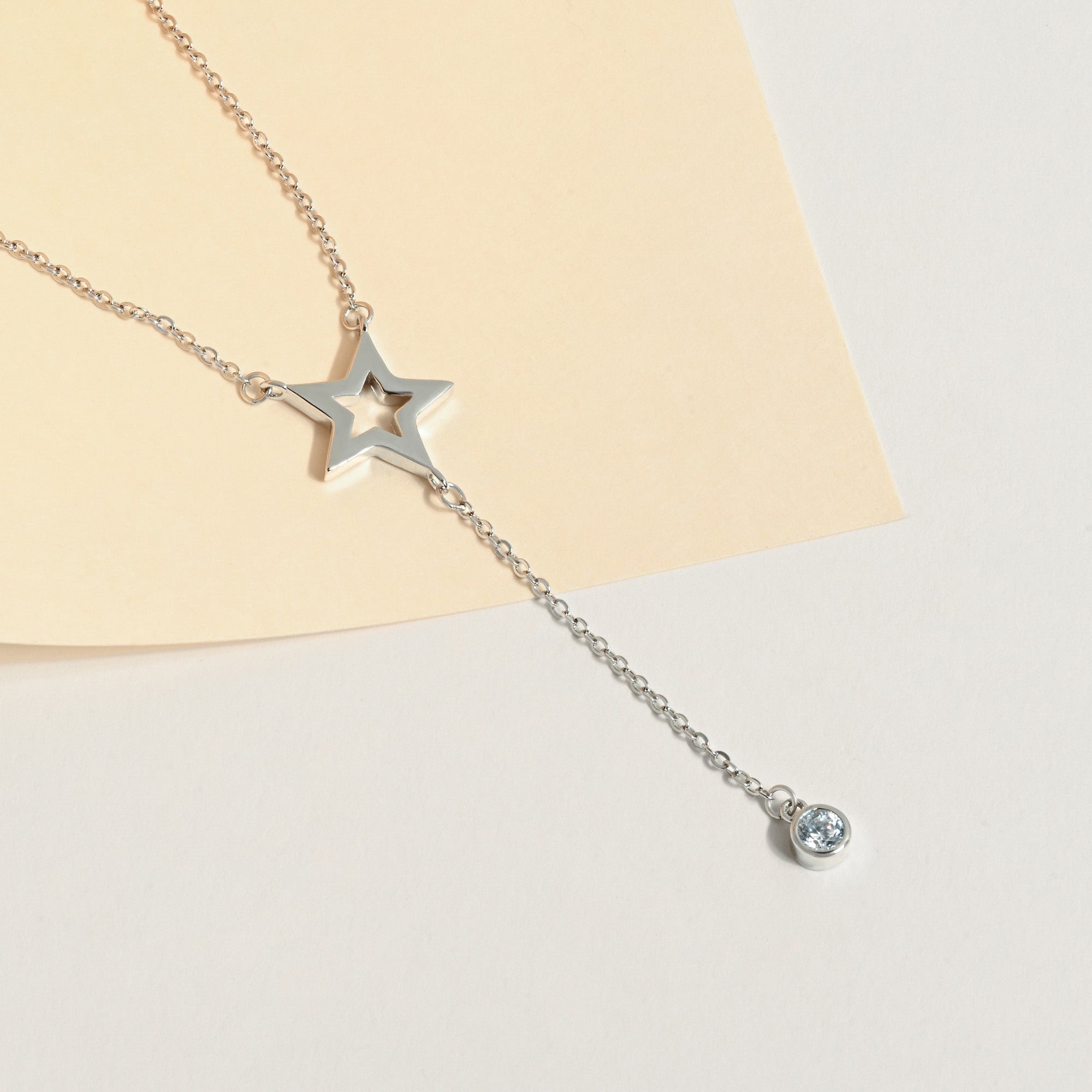 Star Drop Chain Necklace