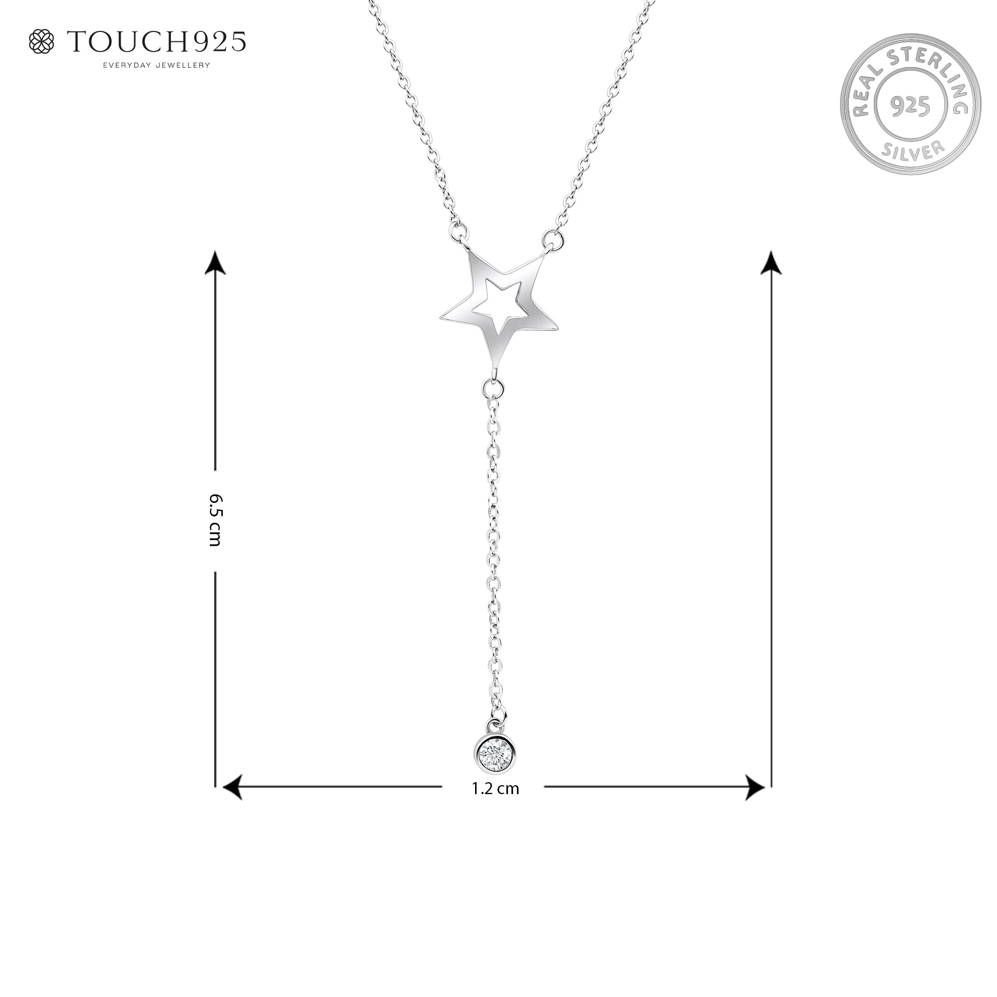 Star Drop Chain Necklace