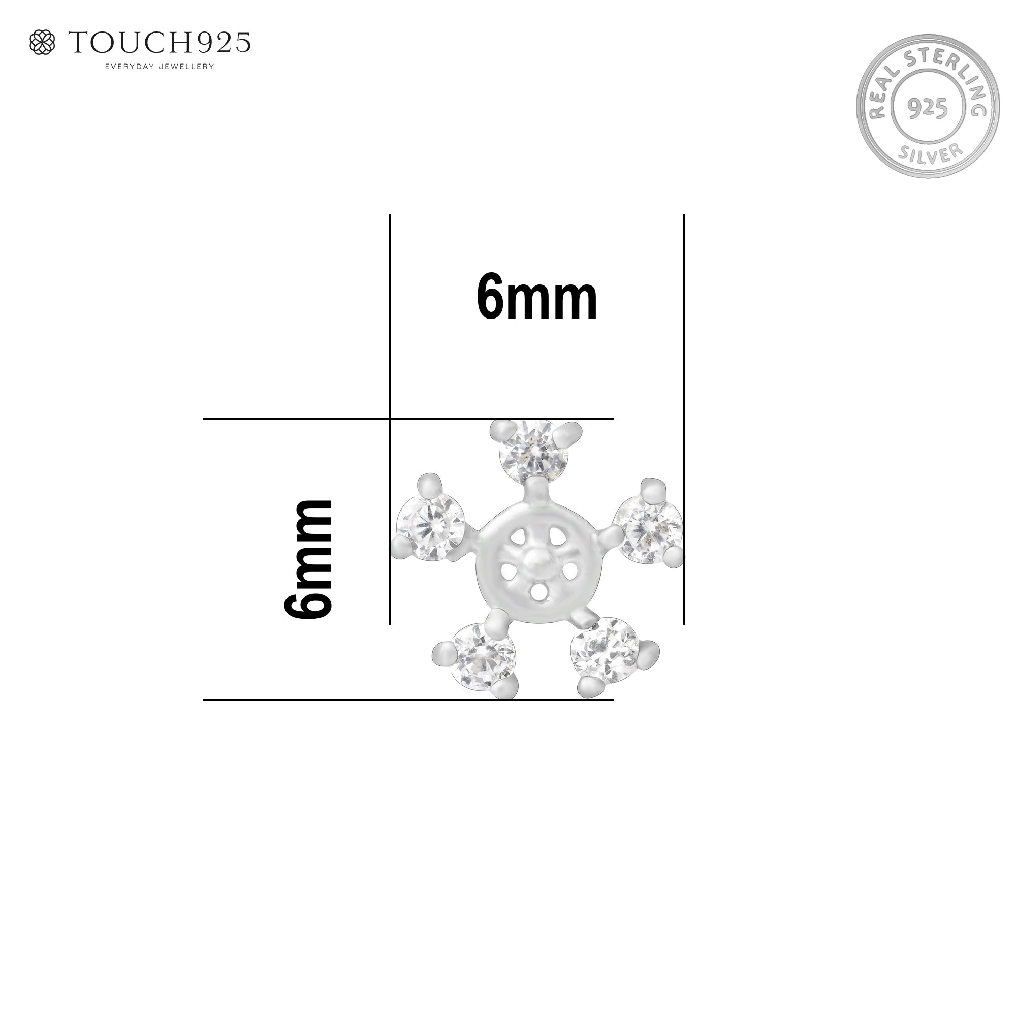 Floral Orbit Silver Nose Pin