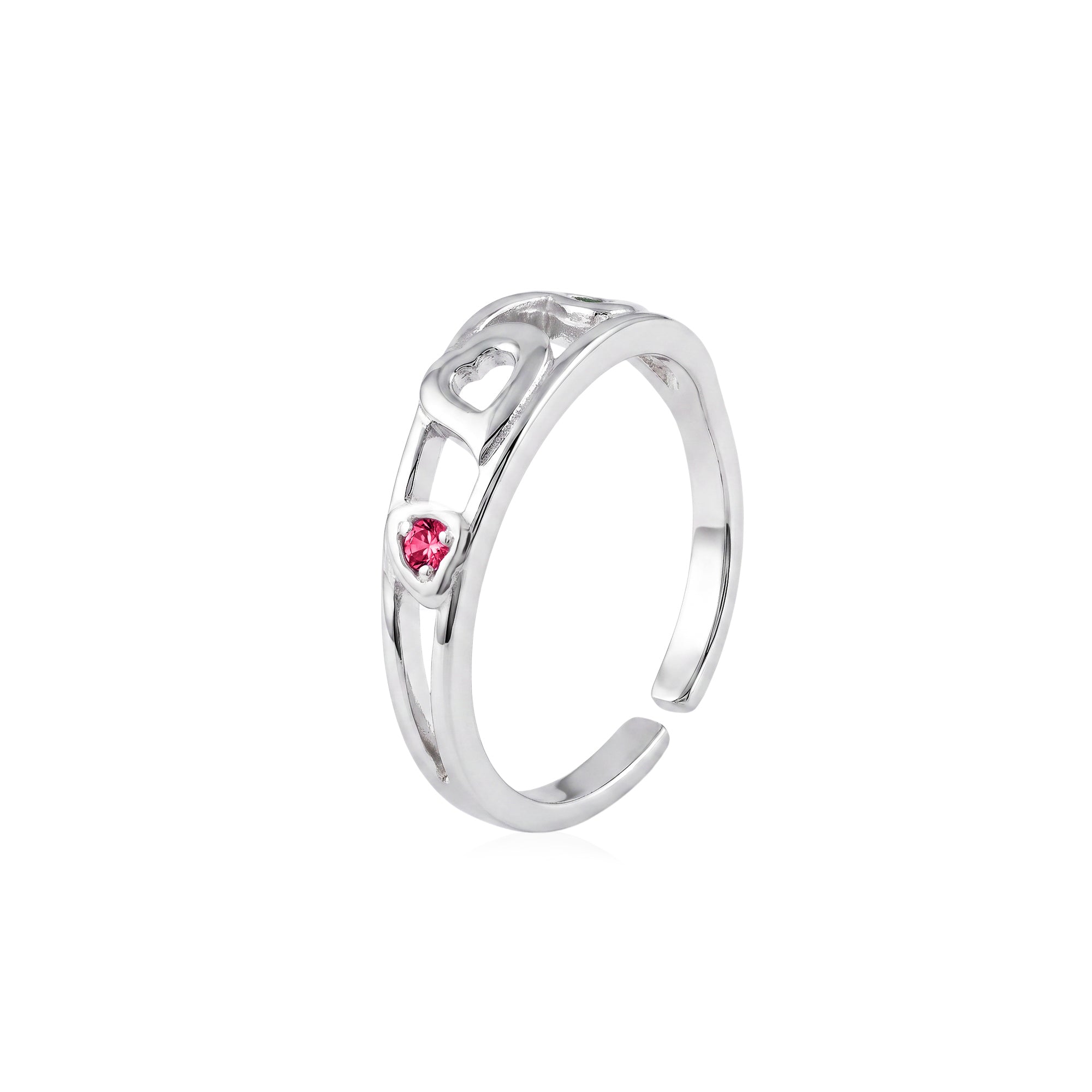 Trio Heart Toe Ring