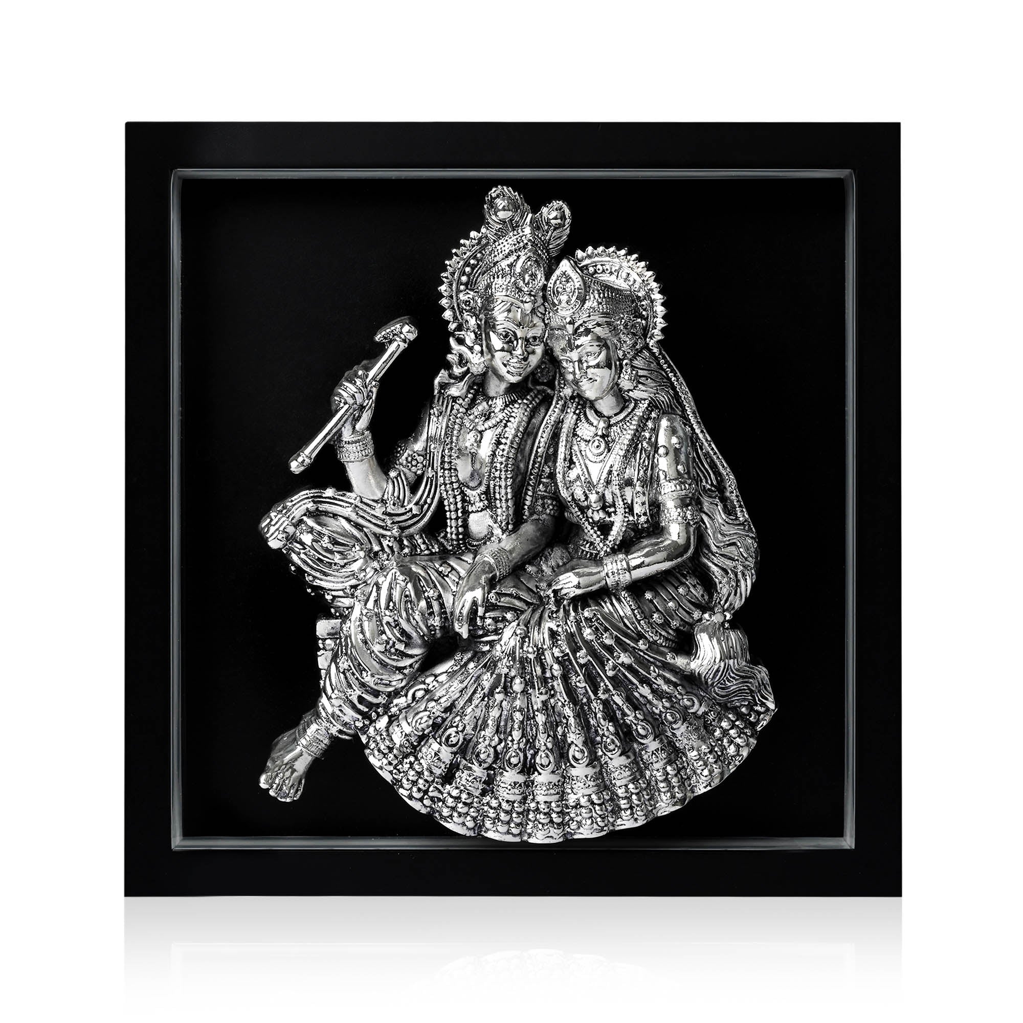 999 Silver Plated Radha Krishna LED Frame