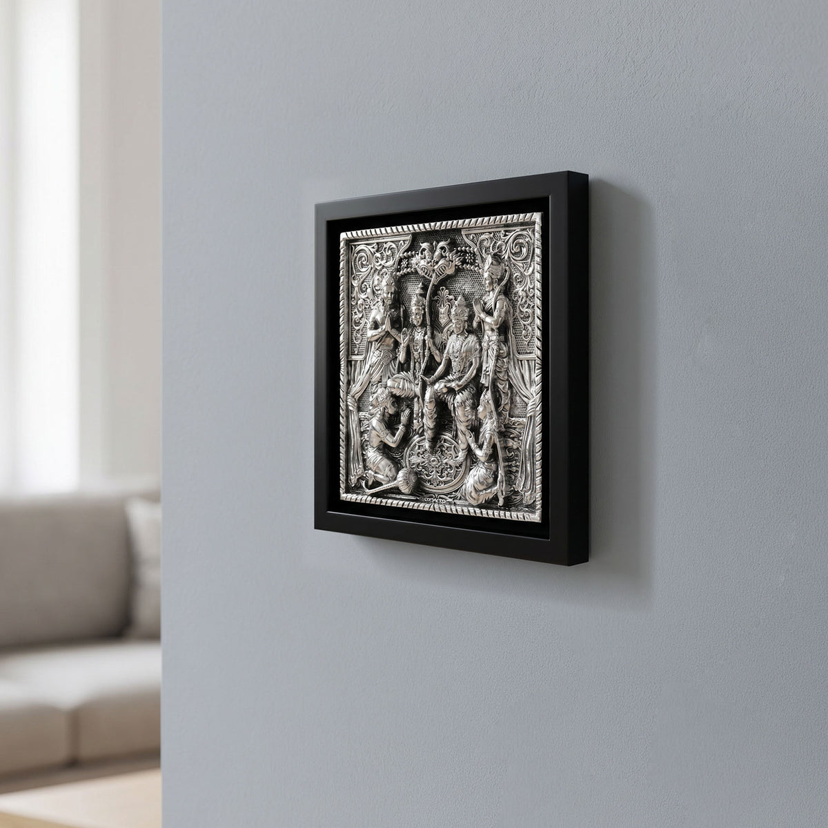 999 Silver Plated Ram Darbar LED Frame