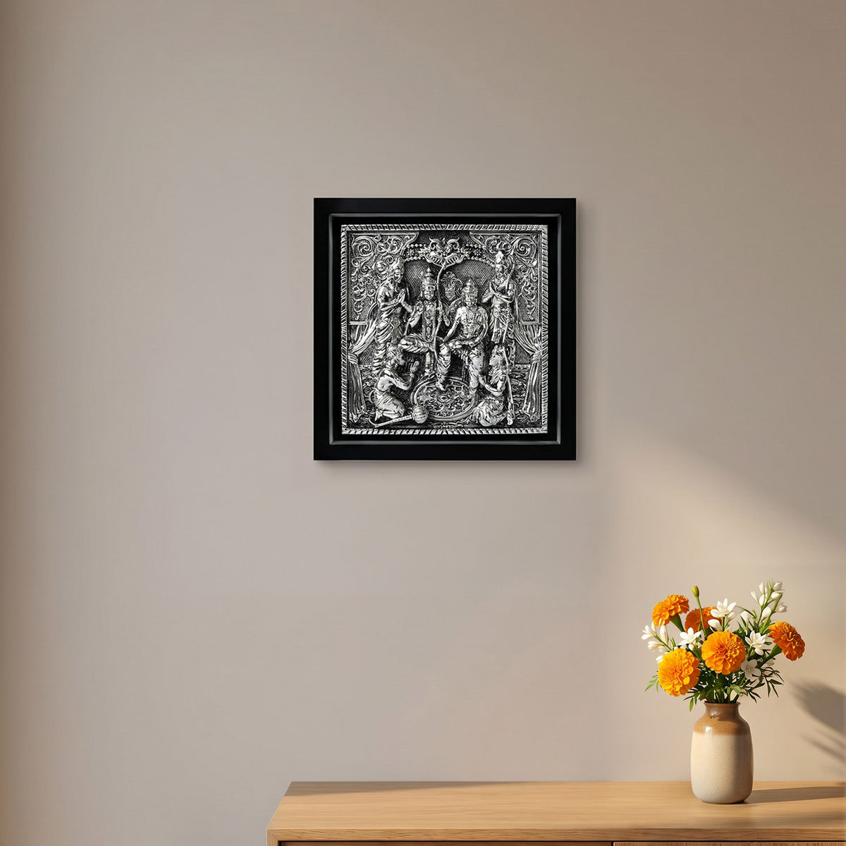 999 Silver Plated Ram Darbar LED Frame