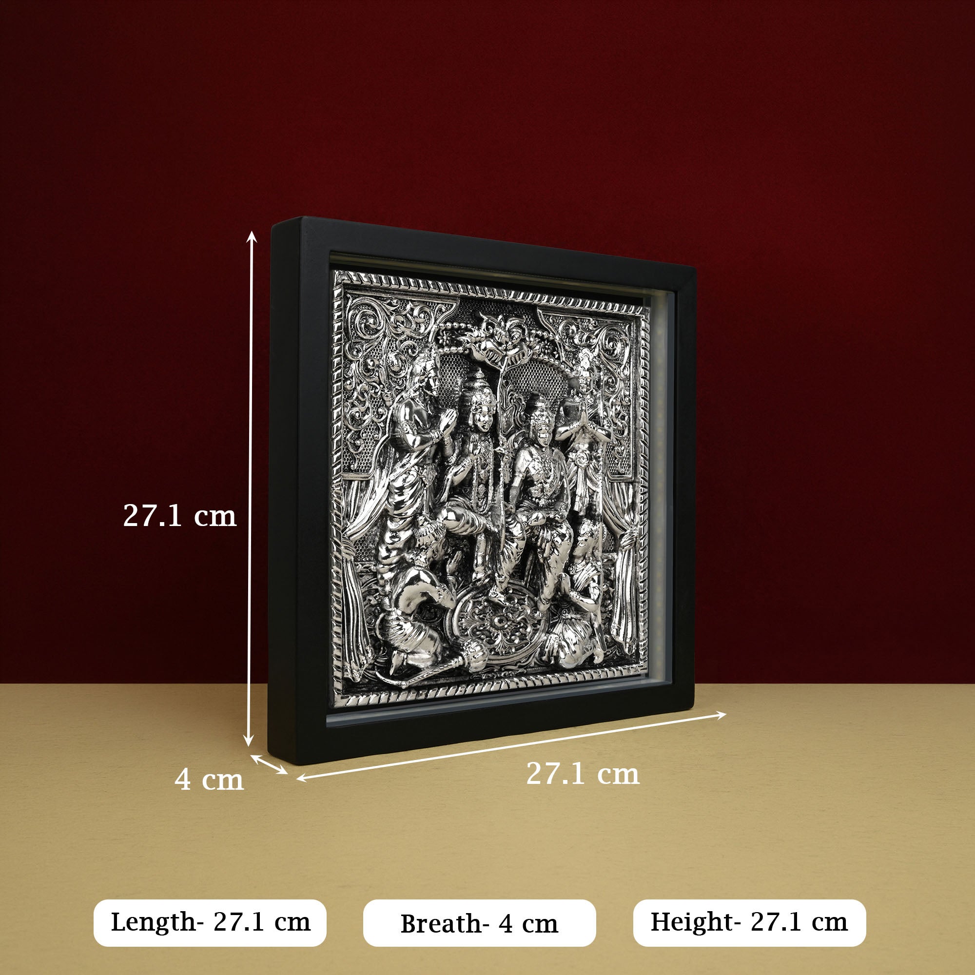 999 Silver Plated Ram Darbar LED Frame