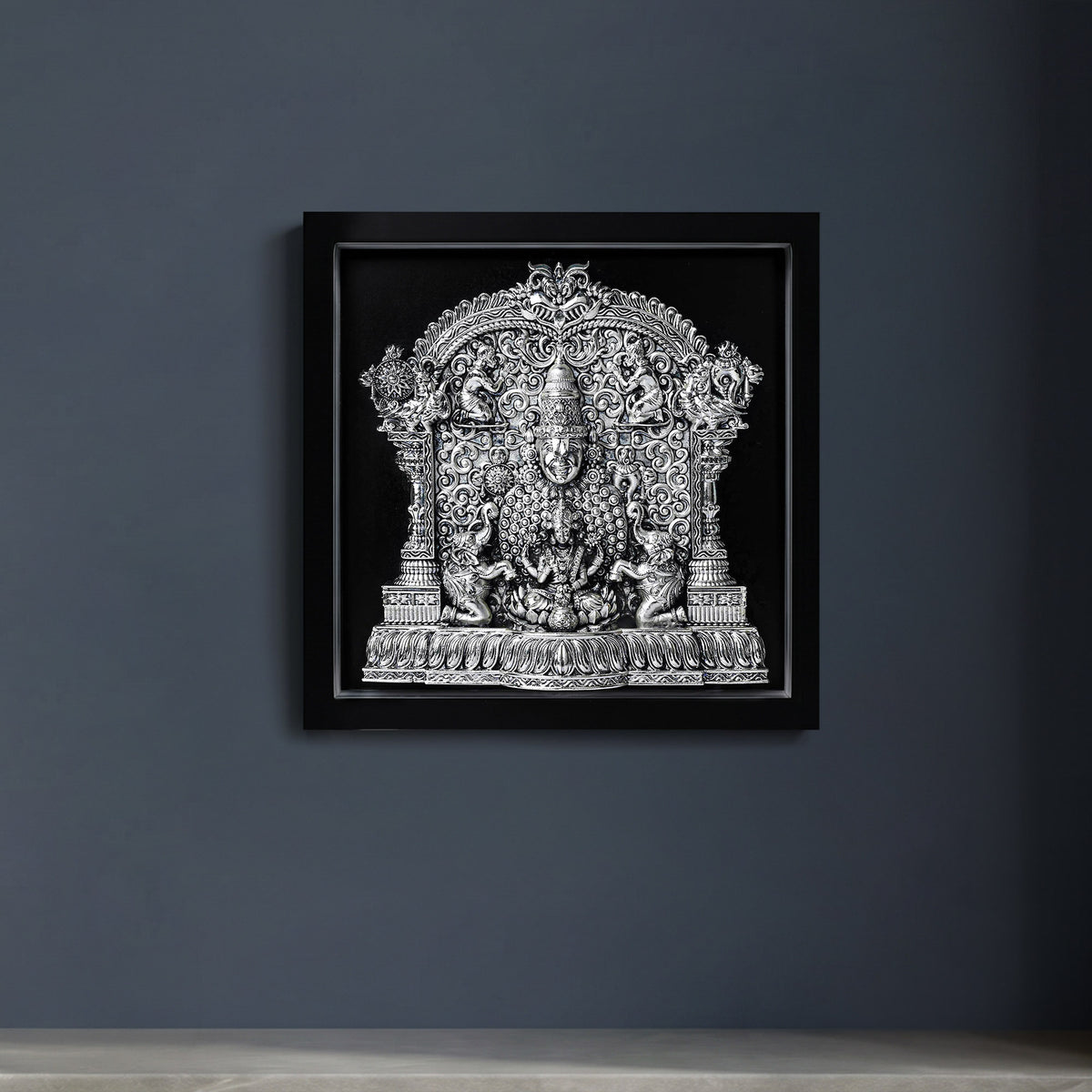 999 Silver Lakshmi Venkateshwar LED Frame