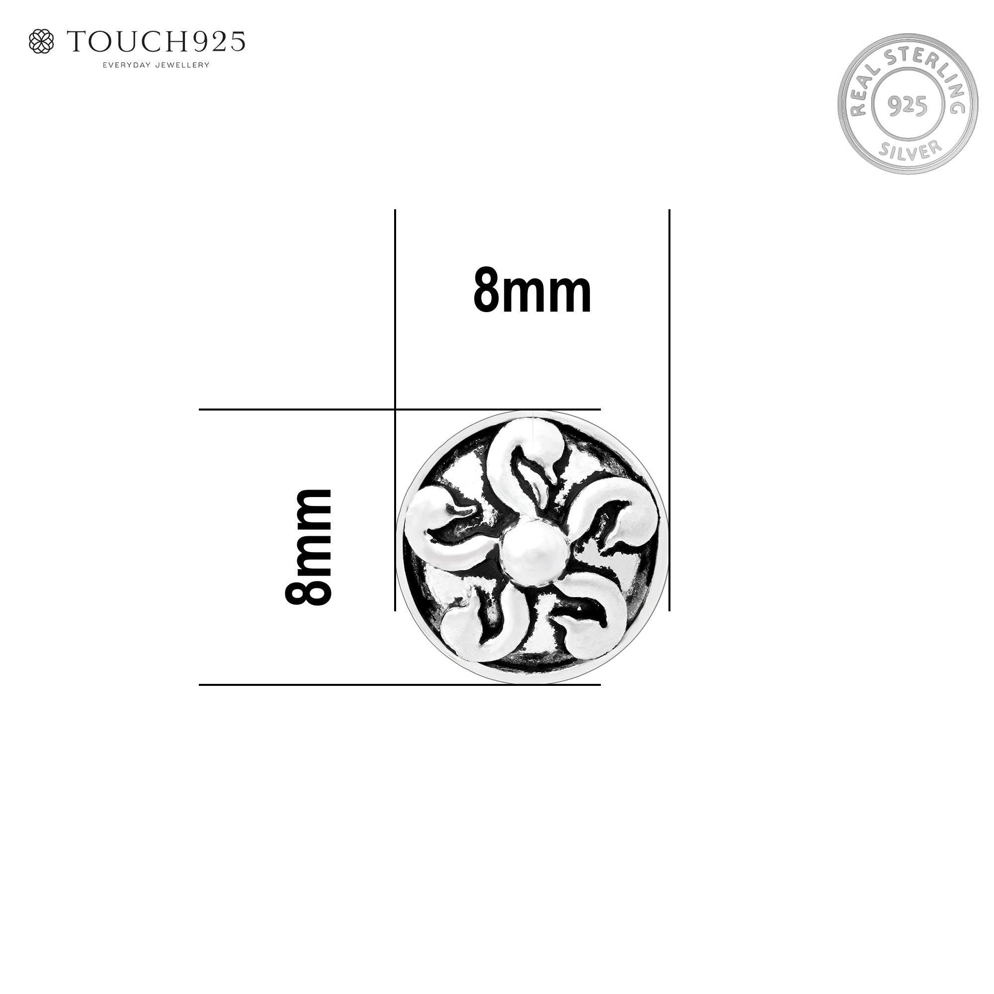 Bird Motif Oxidised Nose Pin