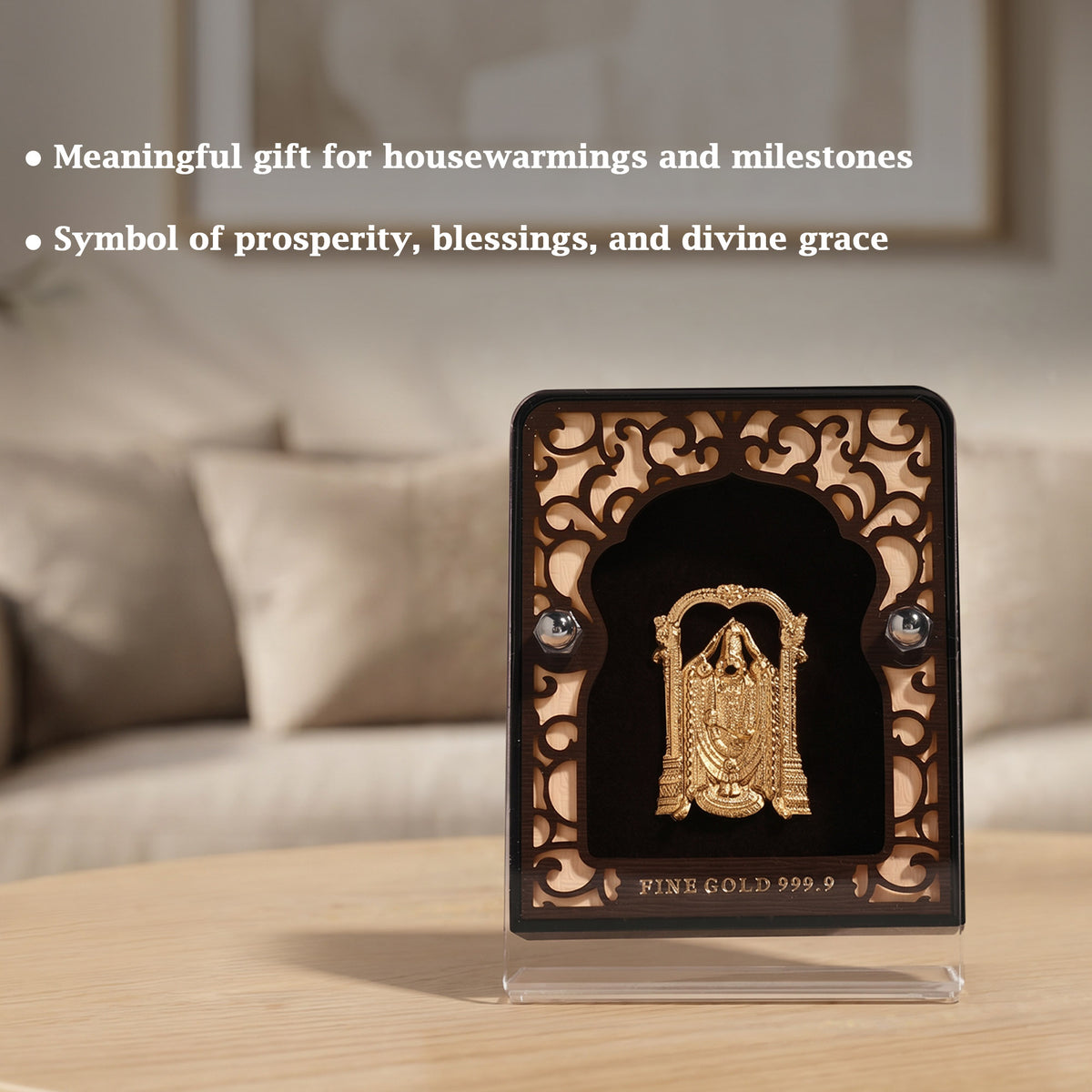 24K Gold Foil Lord Balaji Frame