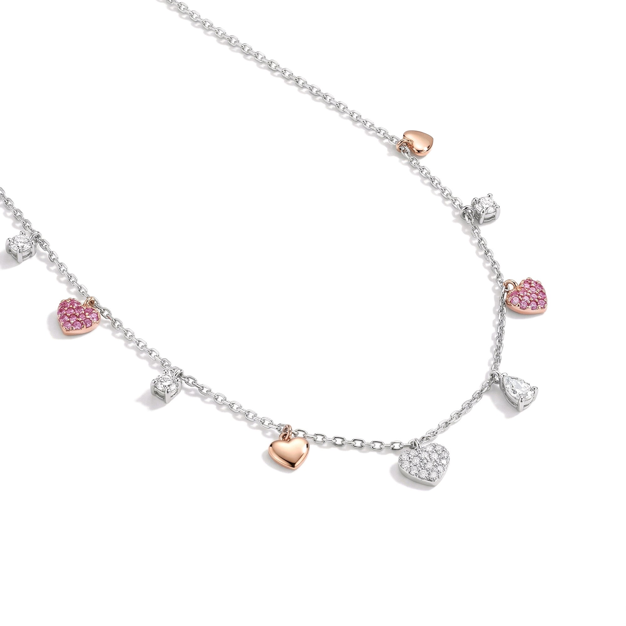 Heart Charm Drop Necklace