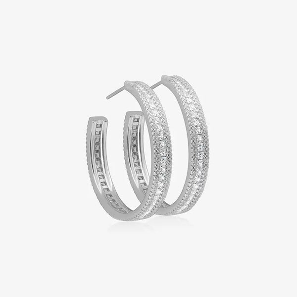 Dazzling Elegance Chunky CZ C-Hoop